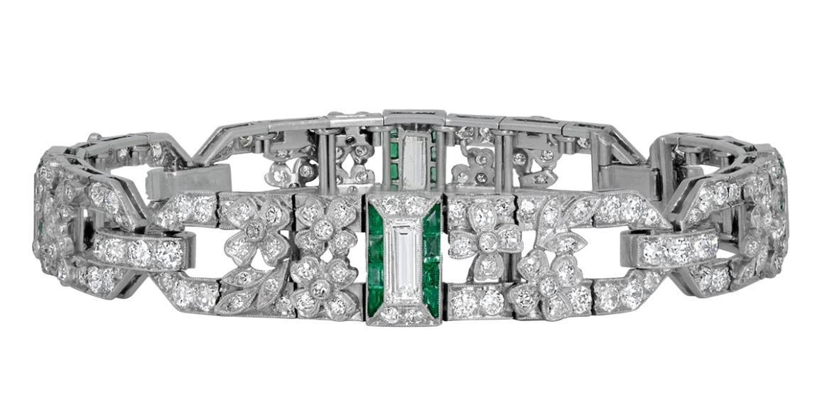 Diamond and Emerald Bracelet 