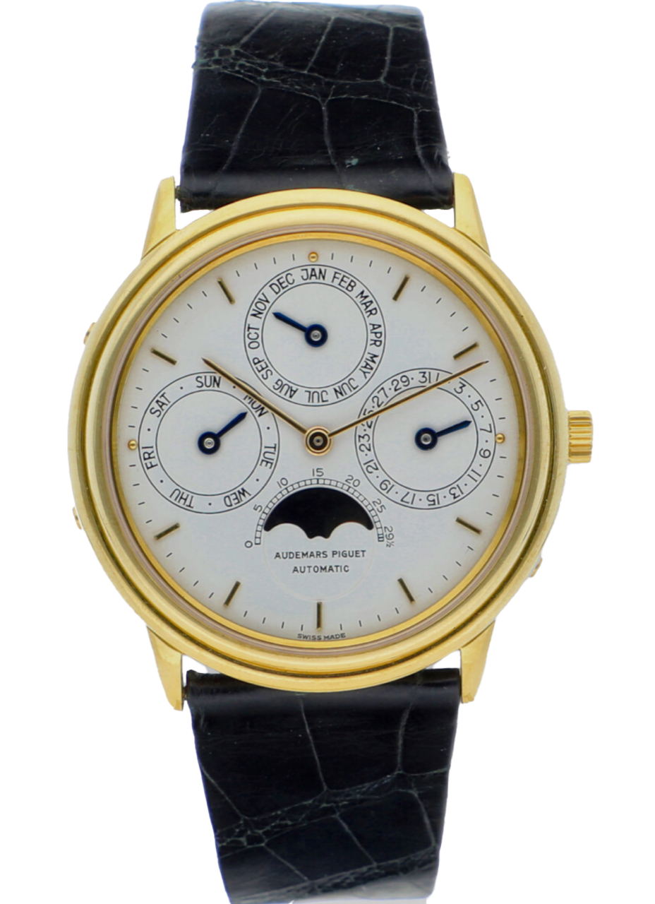 Piguet Watch with Gold Frame and White Face